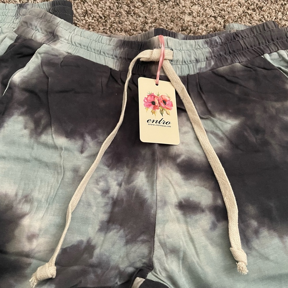NWT Tie dye print joggers. Various sizes Available. Blue and gray. - Picture 3 of 6